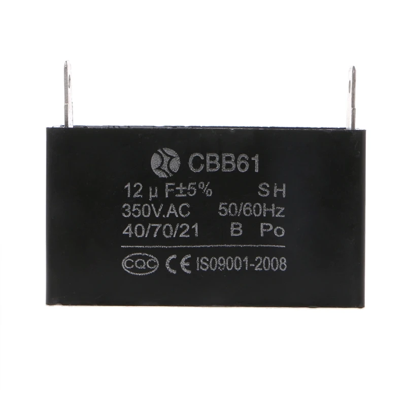 Brushed Motor 12uF Generator Capacitor Generator CBB61 12uF 50/60Hz 350VAC Fan Motor