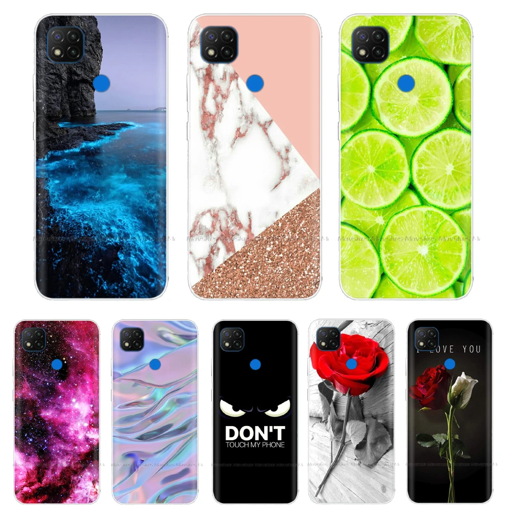 case for xiaomi For Xiaomi Redmi 9C NFC Case Soft TPU Silicon Phone Back Cover for Redmi 9C Case redmi9c 9 C Printed Etui Bumper Fundas Coque xiaomi leather case chain