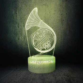 

Wholesale 3D Music Saxophone USB LED Lamp Trumpets Shape 7 Colors Changing Night Light Child Holiday Gift Artistic Decor Kid Toy