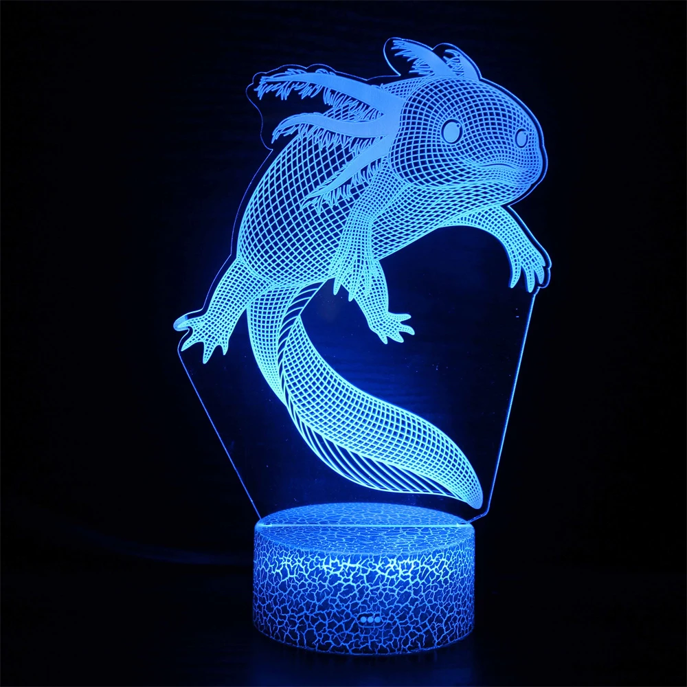 Creative Fish 3D Lamp USB LED Night Light Remote Touch Switch 7 Color Change Desk Lamp for Kids Bedroom Decor Gifts Toys Fish bathroom night light