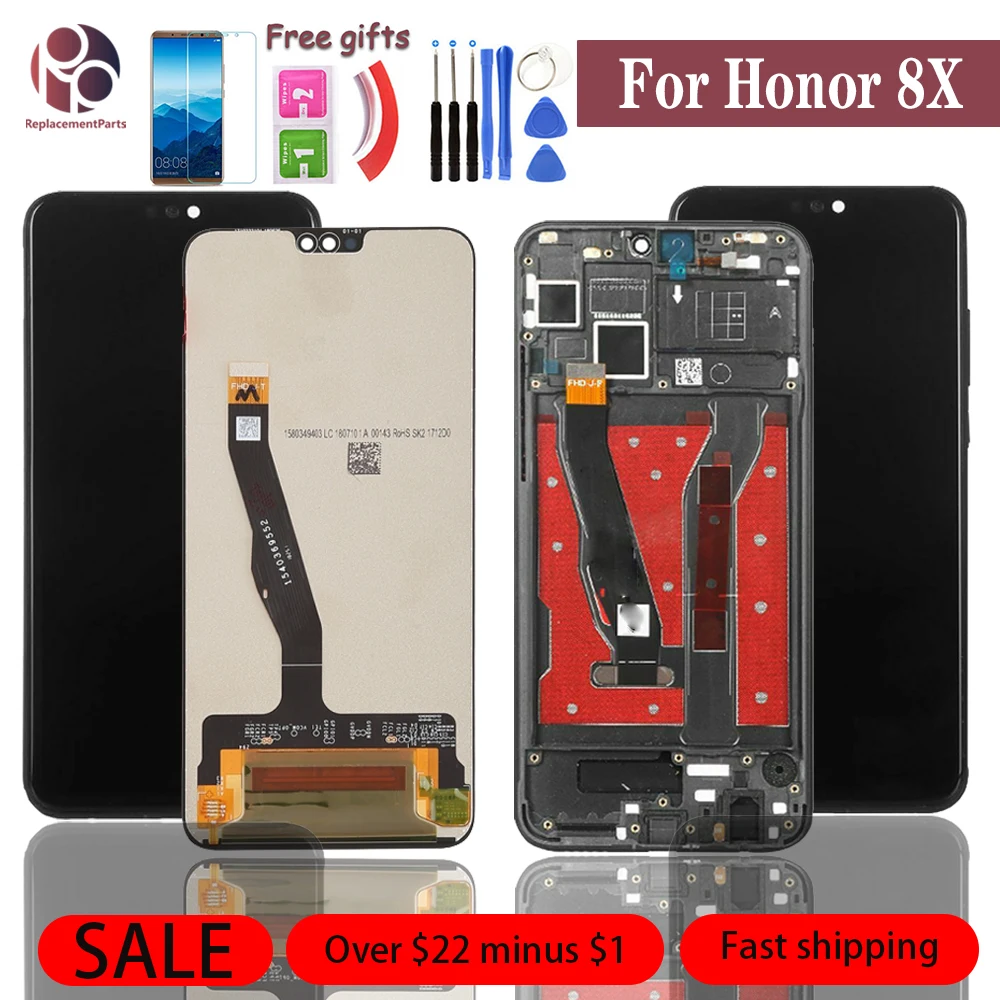 5 шт. 6 &quotдюймовый ЖК-дисплей для huawei Honor 8X кодирующий преобразователь сенсорного