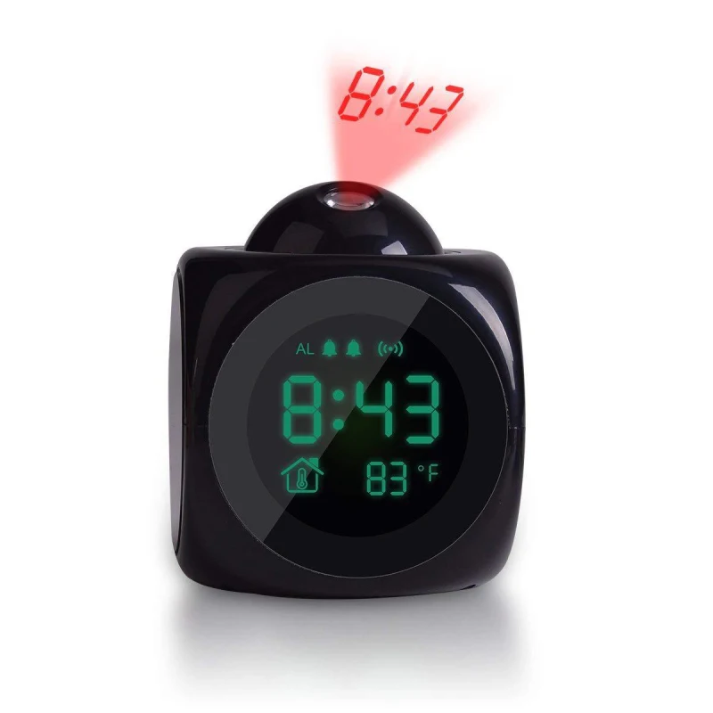 USB Английский Голосовой будильник Время Проекционные часы многофункциональные креативные спальня ленивый будильник проекционные часы