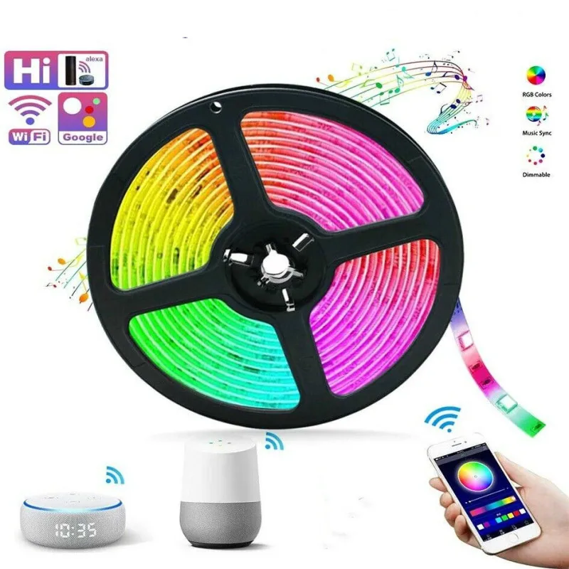 

WiFi Remote Professional for LED Strip Support Driver IC (DC 5-24V)Led Strip Lights WIFI Works with Alexa for Home Bar