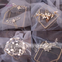 Liyuke, свадебные аксессуары для волос, хрустальные бусины, модные для невесты, красивые заколки на голову с жемчугом, стразы на свадьбу