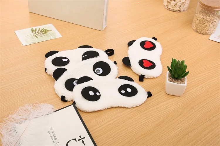 Cute Creative Expression Cartoon Panda Eye Patch Lunch Break for Both Men And Women Pajama Plush Fabric Shade Protection Eye Pat