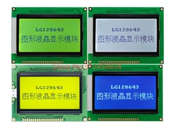 Ecran LCD 12864 Display Tech 93x70mm ks0knit, bleu vert, avec plastique