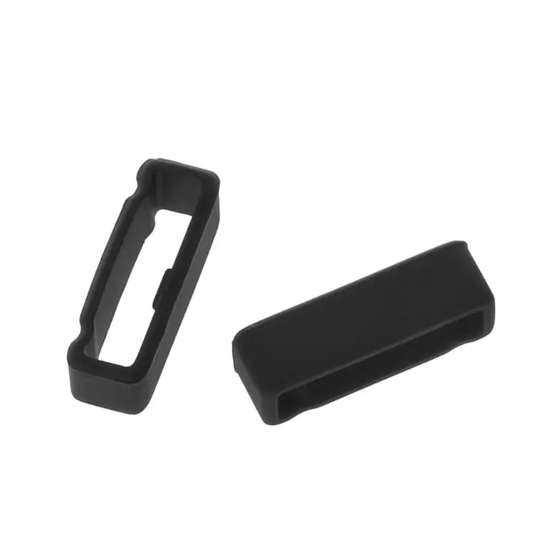

2PCS Strap Retaining Hoop Loop Ring Smart Watch Band Rubber Retainer Holder Keeper Replacement Black for Garmin Fenix3