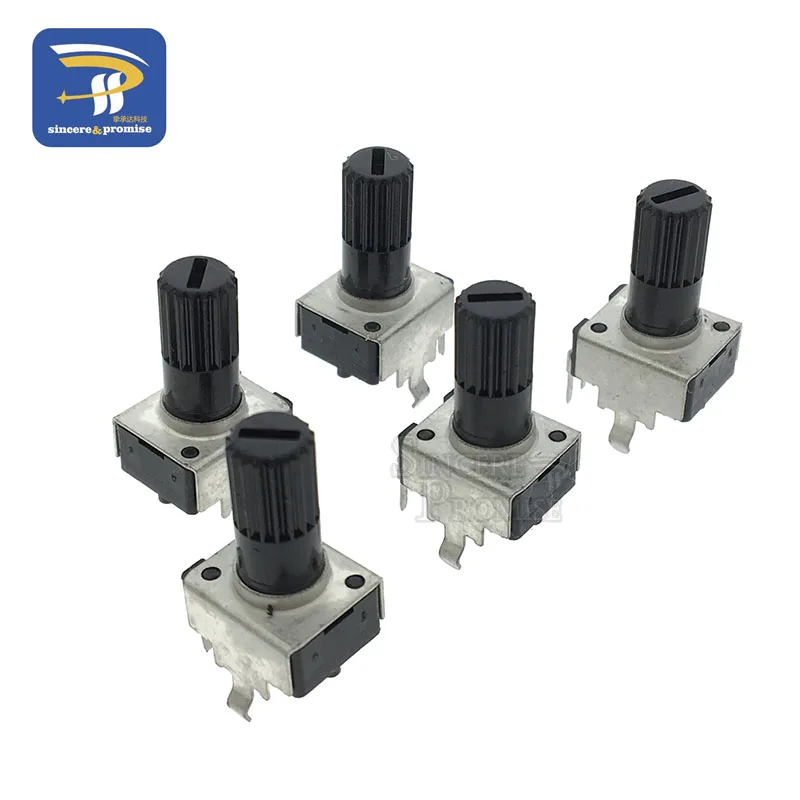 RV09 Vertical 12.5mm Shaft Adjustable Resistor 9 Type 3Pin Seal Rotary Potentiometer 10PCS 1K 2K 5K 10K 20K 50K 100K 1M 0932