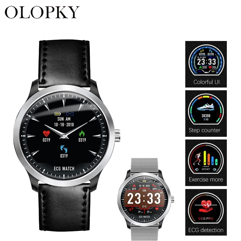 

2020 Smart Watch PPG ECG IP67 Waterpoof Sports Fitness Smart Band Support Heart Rate Blood Pressure For Android iOS Touch Watch