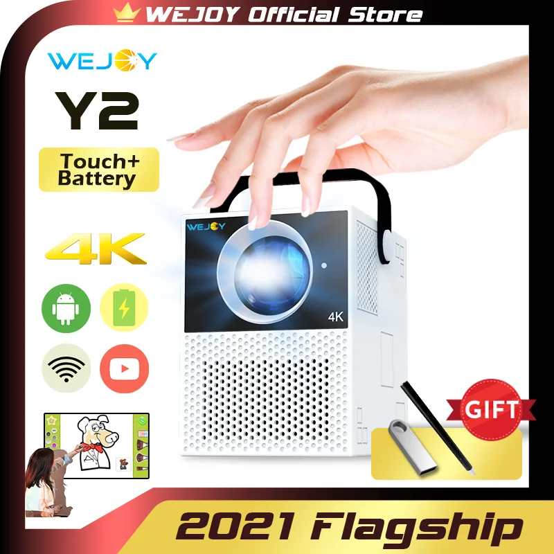 ceiling projector Interactive Touch WEJOY Y2 Touch 4K Projector Mini FHD Android TV WIFI Home Smart projetor portatil Phone video progetores led samsung 4k projector