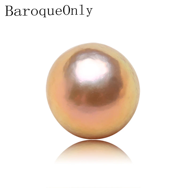 Baroqueonly натуральный пресноводный жемчуг Эдисон Круглый 9 10 мм яркие бусины DIY свободный можно сделать кулон