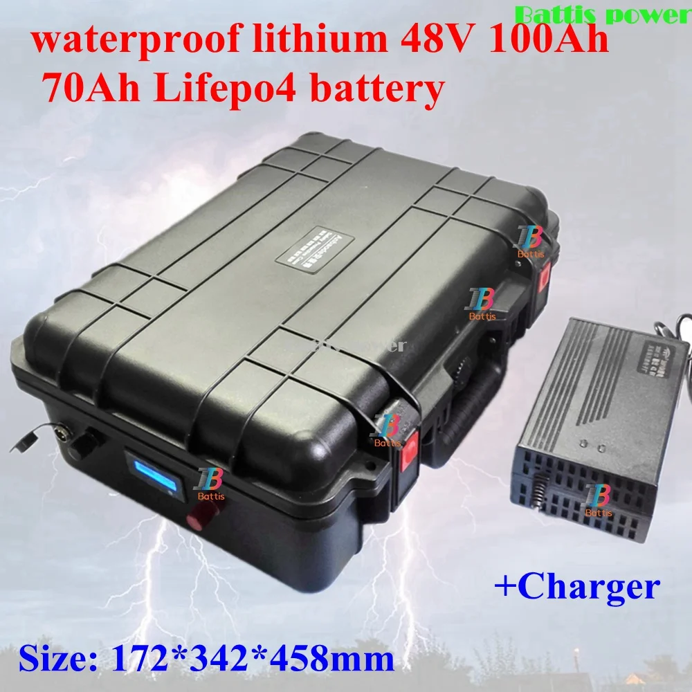 waterprooflithium48V100Ah70AhLifepo4battery300Ahighdrianfor