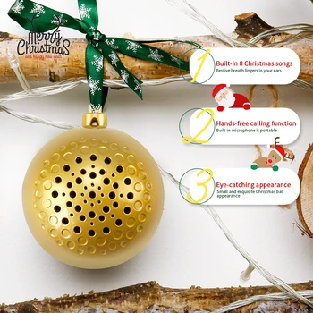 

Mini Stereo Wireless Bluetooth Speaker With Christmas Songs Wireless Bluetooth Speaker Christmas Ball Gifts