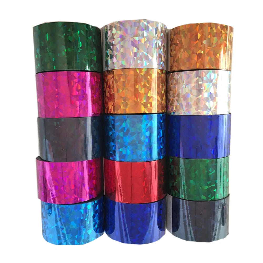  1 Roll Holographic Nail Foil Roll Chameleon Colorful Transfer Nail Stickers 120m*4cm Nail Art Decal