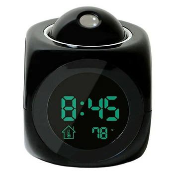 

Alarm Clock LED Wall Ceiling Projection LCD Digital Voices Talking Temperature Meter Smart Clock HFing