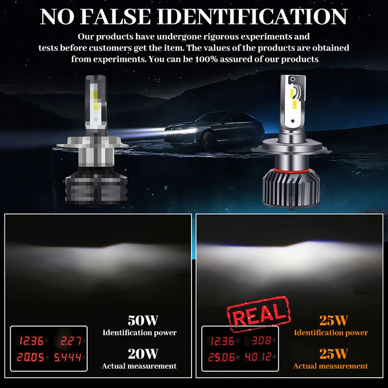 OSRAM H7 LED Headlight Bulbs H4 6000K H8 H11 LED Fog Light 9005 HB3 9006  HB4 Car Lamps CSP Chip 50W Super Bright Auto Tuning Kit