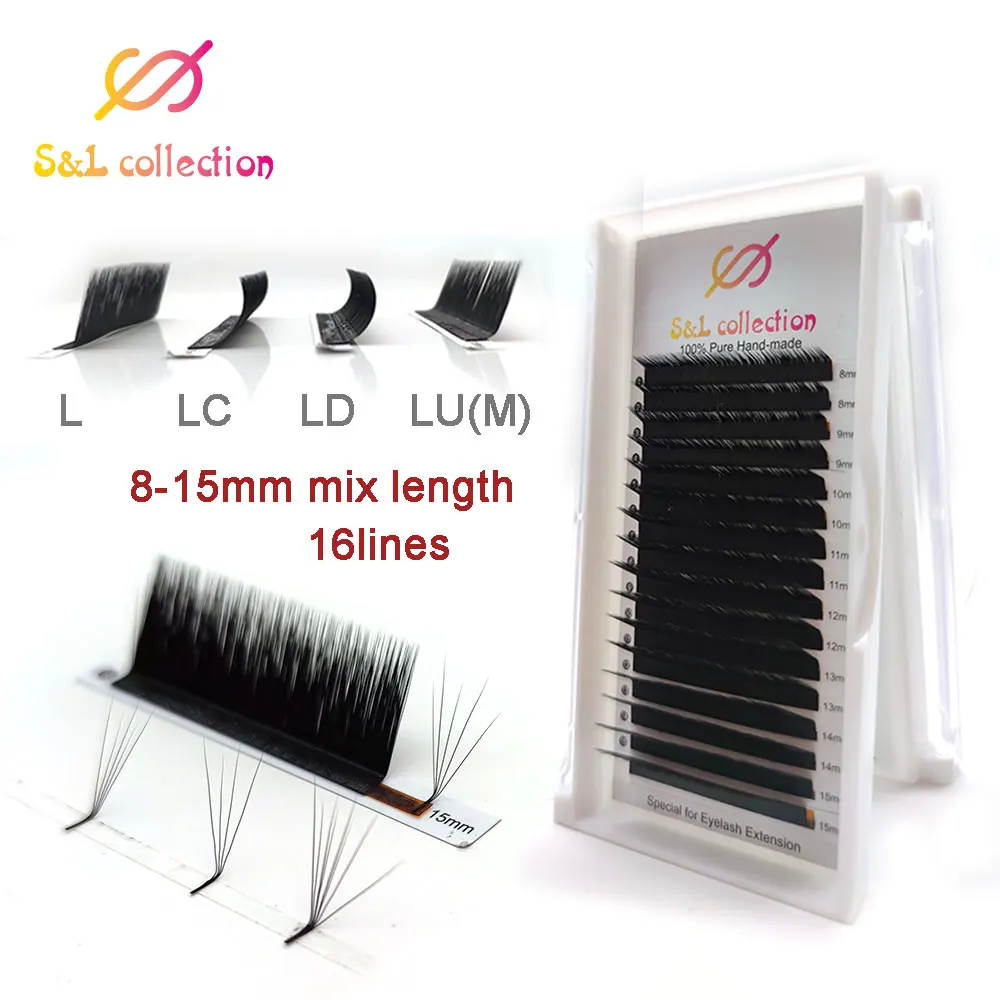 New arrived 0.05/0.07 L/LC/LD/LU 1 pcs magic eyelash volume easy to make fan effect false eyelash and blooming faux mink lashes