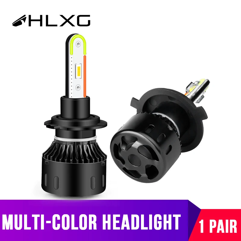 Hb3 Hb4 9005 9006 H4 H7 светодиодный RGB головной светильник Multi Цвет H8 H11 автомобильный