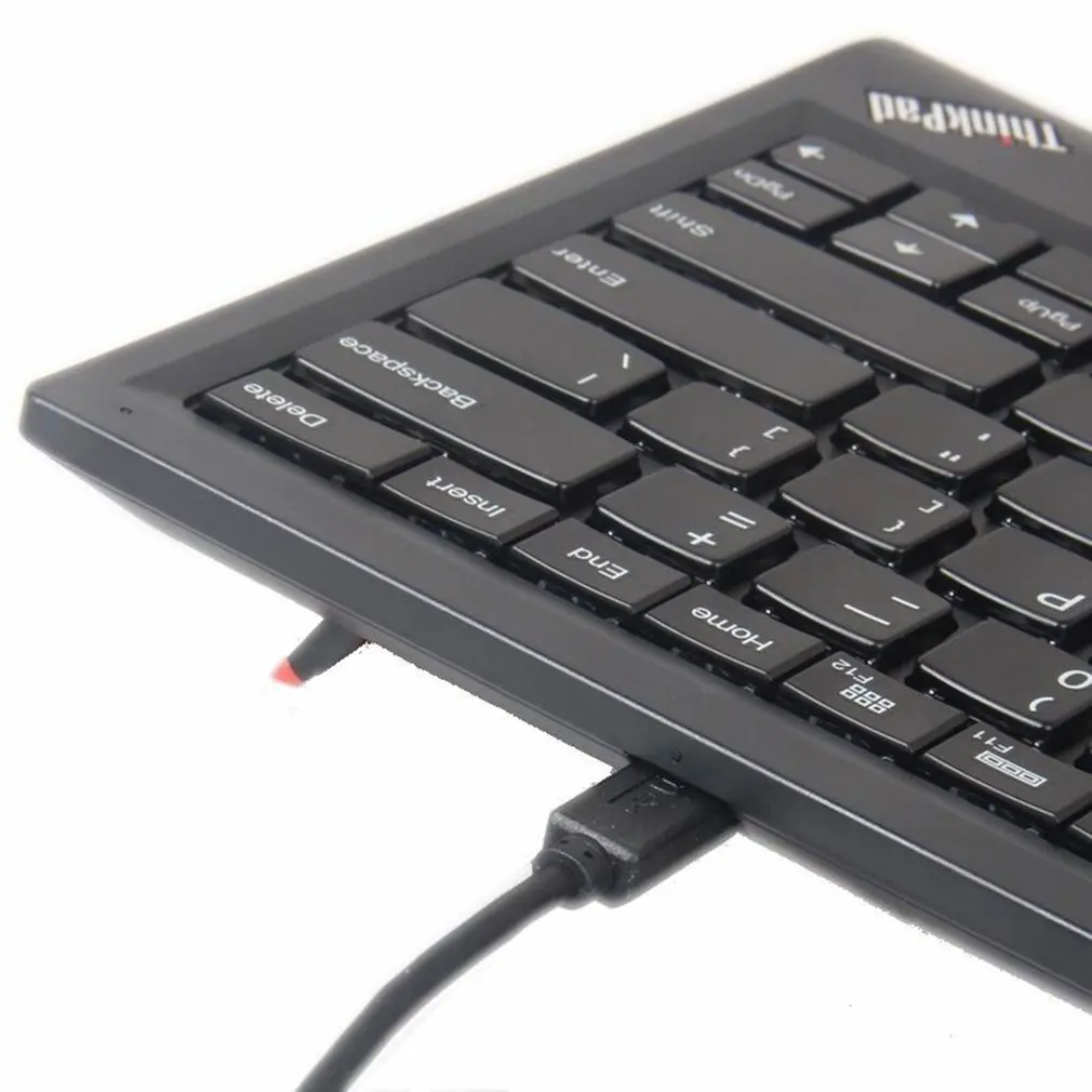 Проводная клавиатура Lenovo Thinkpad 0B47190 маленькая USB с красной точкой для бизнеса и