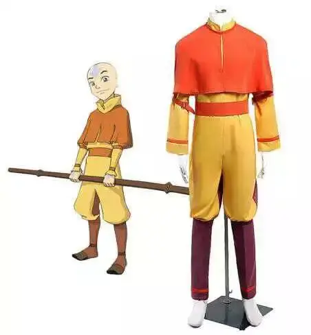 Фильм Аватар Последний Airbender Аватар Aang Косплей Костюм Униформа костюм для Хэллоуина для мужчин взрослых может на заказ