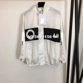 

Loose Casual Spliced Embroidery Coats Plus Size Female Jacket luxury design Summer Sunscreen Jacket Women Windbreaker Coat