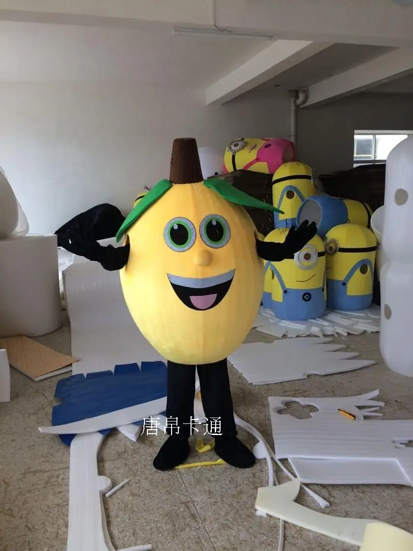 Yellow Lemon Mascot Costumes Fruit Halloween Chirstmas Party Adult Size Fancy Dress | Тематическая одежда и униформа