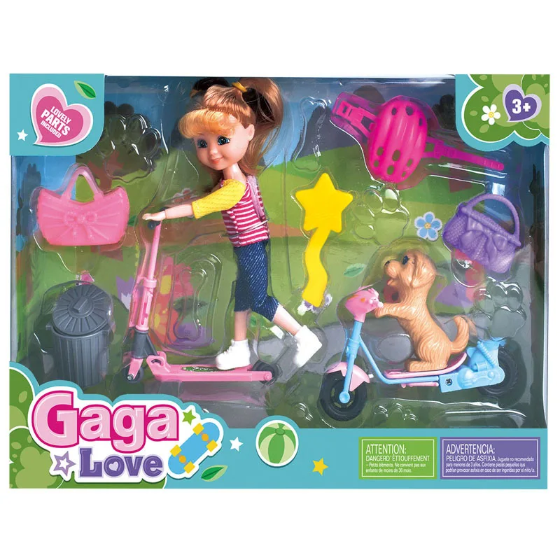 6 шарниров Bobby с велосипедом Набор стиль игровой дом Детская игрушка DIY кукла подарок на день рождения девочки