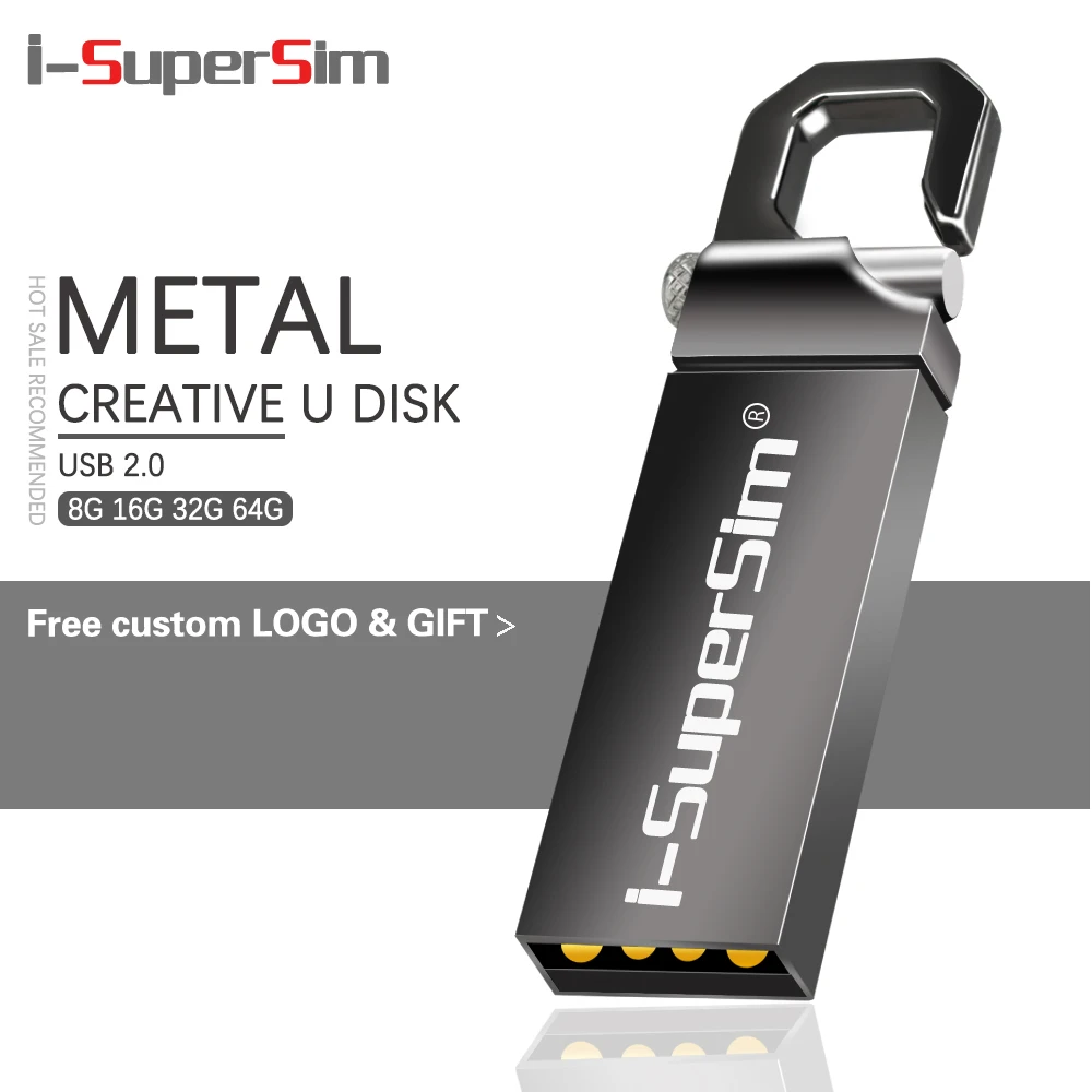 Металлический флеш-накопитель 32 ГБ, Usb 2,0, флешка 8 ГБ, флеш-диск 64 ГБ, Usb флеш-накопитель 16 ГБ, флеш-карта памяти Usb 128 ГБ, печать логотипа