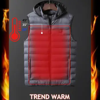 

Electric Heating Vest Slim Fit Temperature Adjustment Warm Hat Thickening Men And Women Heating Vest
