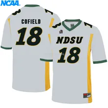 Новое поступление, высокое качество, NDSU Cofield#18 DeLuca#49, футболки для колледжа, ограниченная серия, майки, S-XXXL
