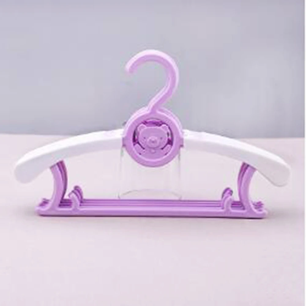 Цветные детские вешалки для одежды, пластиковая уличная сушилка для одежды для детей - Цвет: purple and white