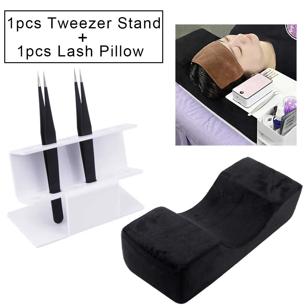 

Eyelash Extension Pillow Grafted Eyelashes Salon Use Memory Foam Pillow 1pcs Acrylic Tweezers Stand Eyelash Support Makeup Tool