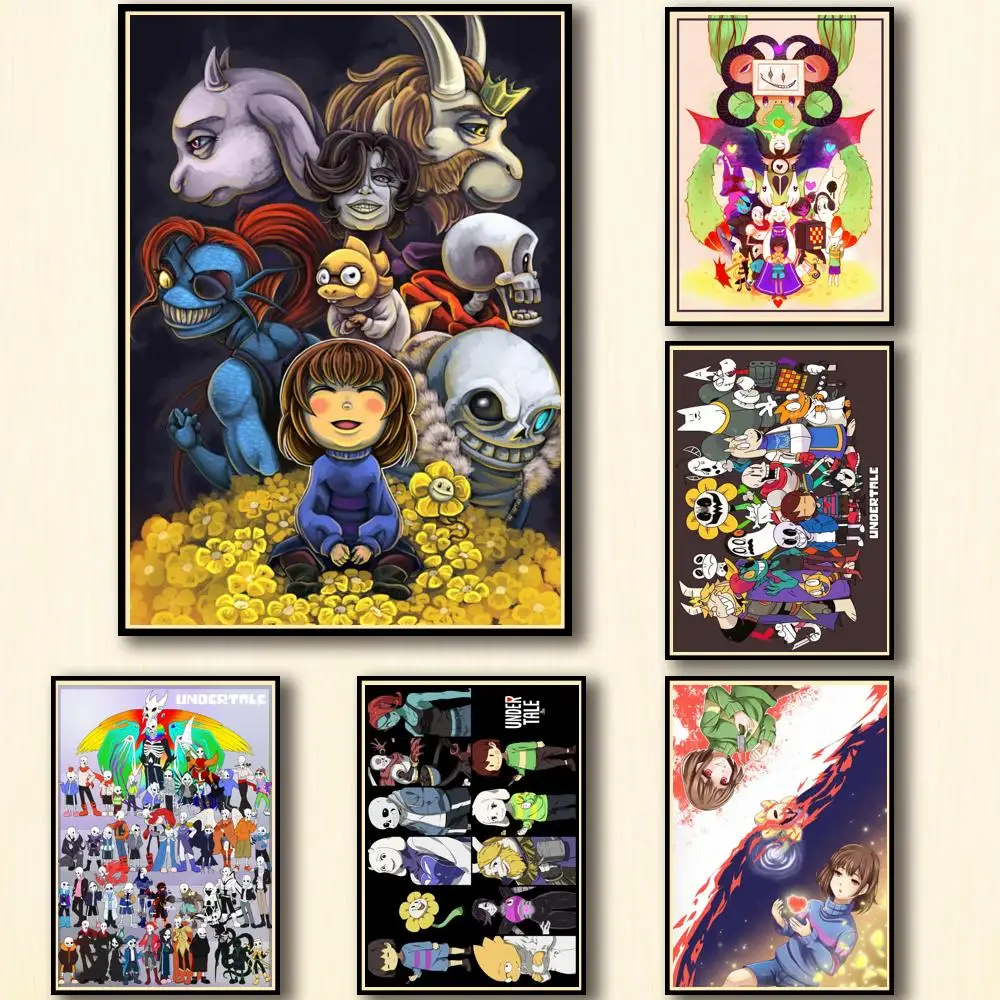 50 Дизайнов игры Undertale плакат домашняя наклейка художественная живопись забавная
