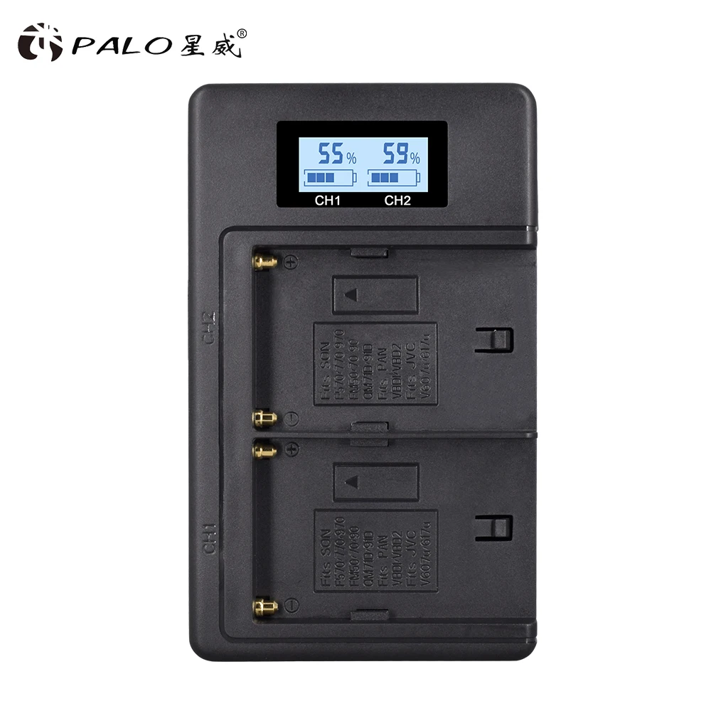 

PALO NP-F960 NP-F970 NPF960 NPF970 LCD Battery Charger for SONY F960 F970 F930 F950 F770 F570 CCD-RV100 NP-F550 NP-F770 NP-F750
