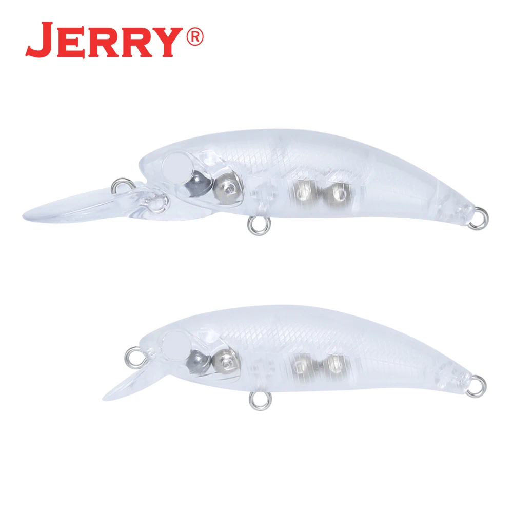 Jerry бессмертный опускается на дно Неокрашенные Пустые жесткая Приманка Minnow 50 мм