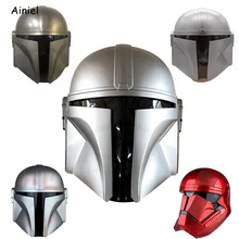 Venda quente estrela o mandaloriano capacete cosplay guerras mandalorian duro pvc máscara adereços festa de halloween homens adulto chapelaria mandaloretz(China)