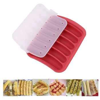 

Silicone Hot Dog Mould Diy Homemade Sausage Molds Hot Dog Sausage Stuffer Baking Tools For Meat For a Sausage Making Machine