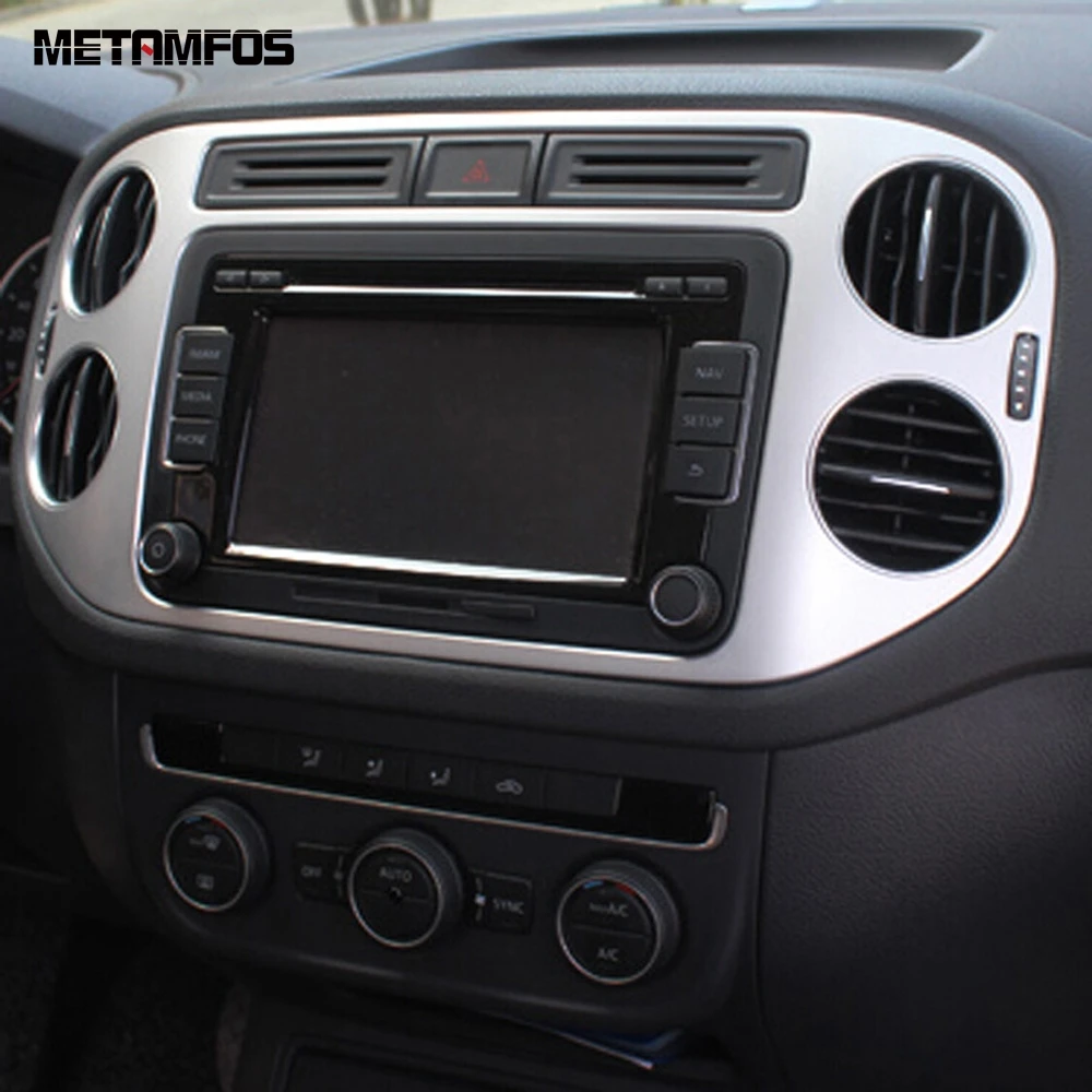 

For Volkswagen Tiguan 2009-2013 2014 2015 Navigation Frame Air Condition Vent Outlet Cover Trim Interior Accessories Car Styling