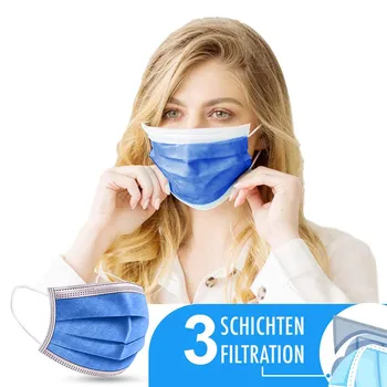 

10/20/30/40/50//60100 pcs/Bag 3 Layer Non-woven Face Mask Disposable Mouth Mask Safety Mask Earloop Face Mask Multicolor Masks