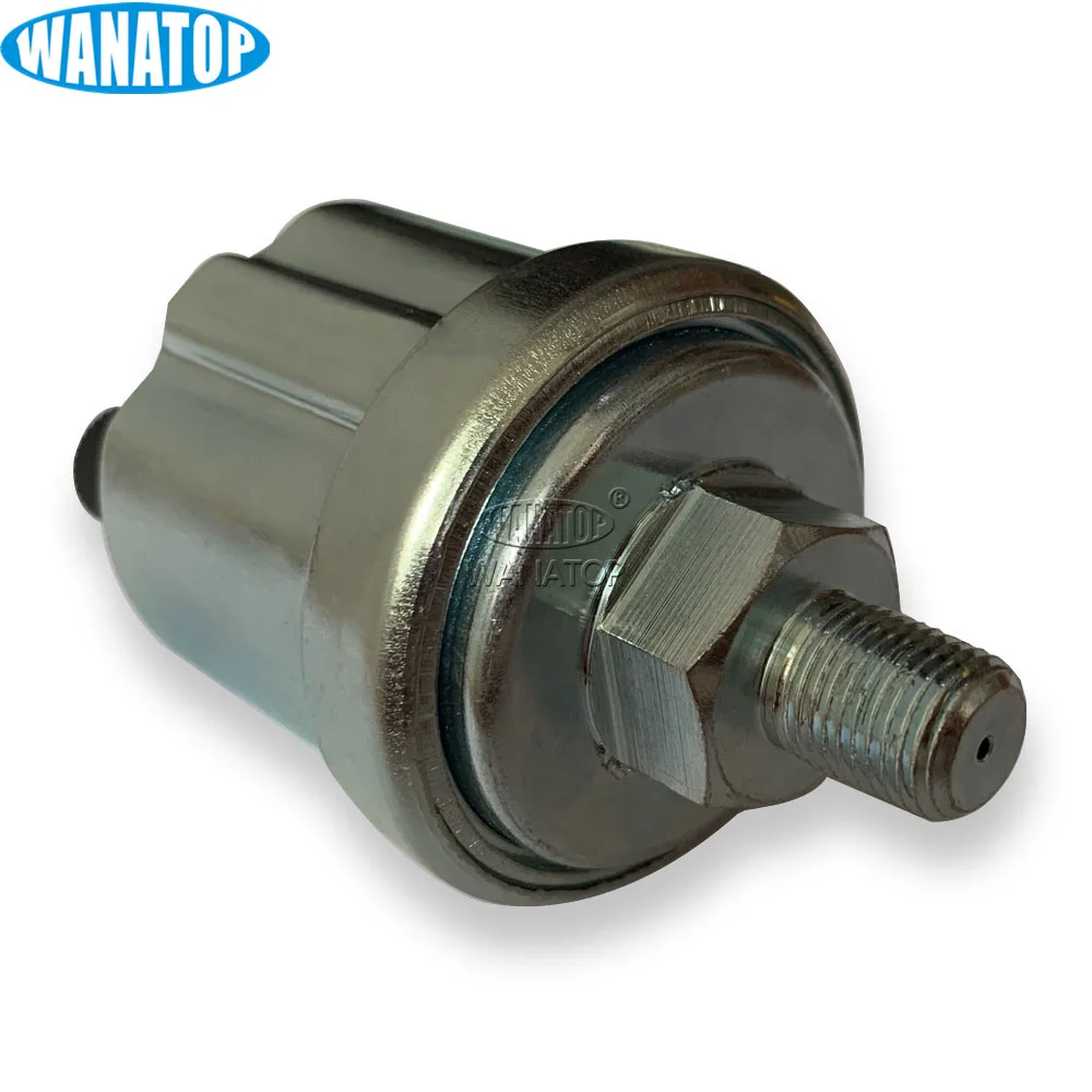 1/8NPT Oil Pressure Sensor 0 to 10 Bars Diesel Generator Part 10mm Stainless Crew Plug Alarm Pressure Sensor For Vdo