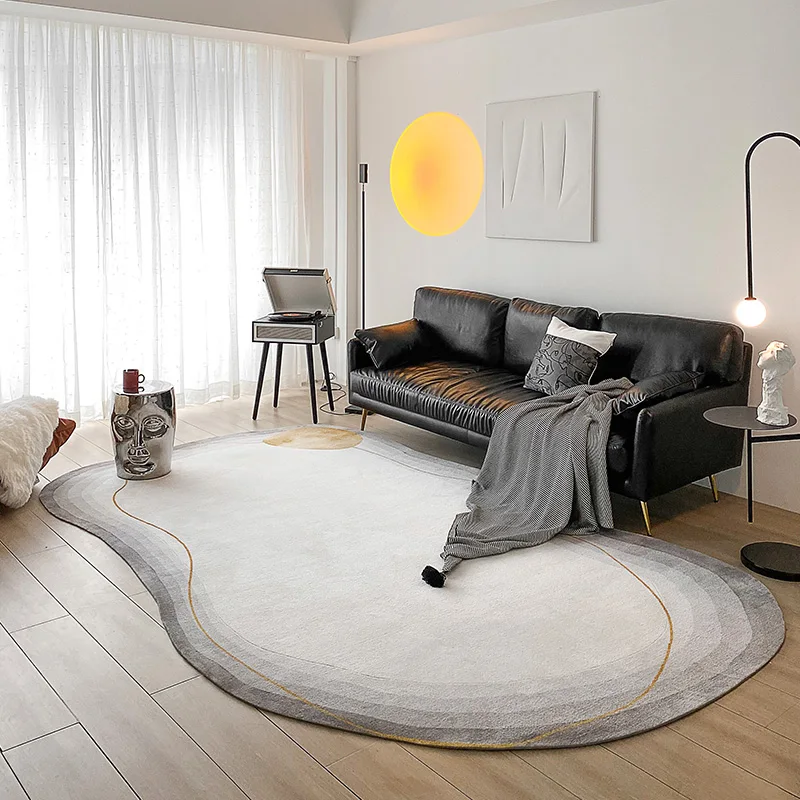 Round Flannel Rugs for Bedroom Nordic Minimalist Style Carpets for Living  Room Light Luxury Cloakroom Mat Non-slip Lounge Carpet - AliExpress