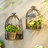 Iron Half Bird Cage Wall Hanging Flower Stand Ornaments Wedding Wall Decoration Outdoor Balcony Home Pendant Photography Props ► Photo 3/6