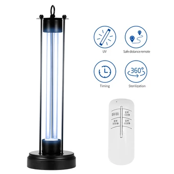 

36W Remote Timming UV Sterilizer UVC Disinfection Lamp with Ozone Ultraviolet Germicidal Lamp Household Bactericidal Mite Light