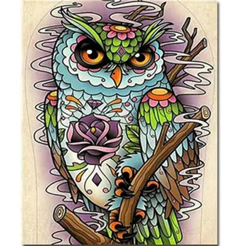

Cute Colorful Owl Hand Made Paint High Quality Canvas Beautiful Painting By Numbers Surprise Gift Great Accomplishment