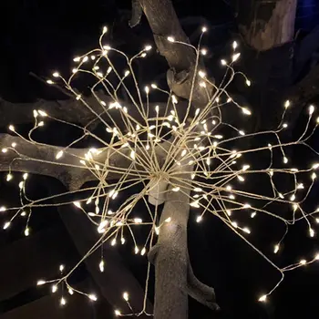 

Led Copper Wire Starburst Lights Battery Operated Dimmable String Light Indoor Outdoor Christmas Festive Decoration Fairy Light