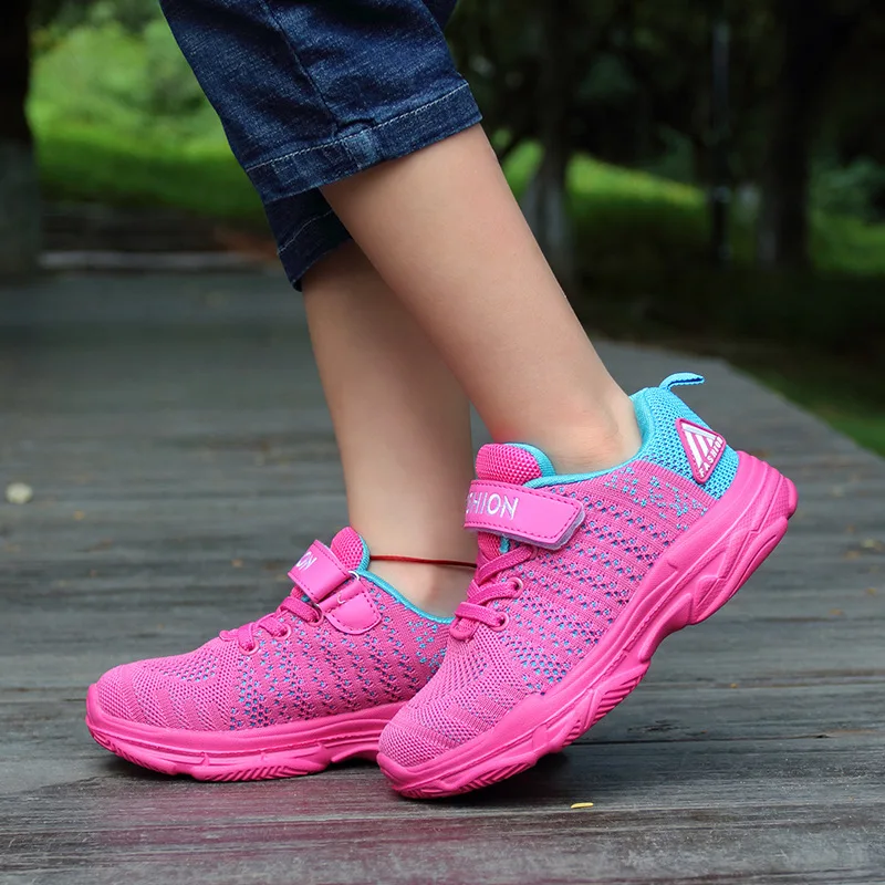 

2018 Autumn New Style Children Sports Shoes Young STUDENT'S 6--15-Year-Old Mesh Breathable Autumn Breathable Middle And Large BO