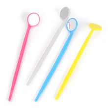 1 шт стоматологическое зеркало красочное Стоматологическое Зубное зеркало милые дешевые продукты Odontologicos стоматологические инструменты пластиковое стоматологическое зеркало