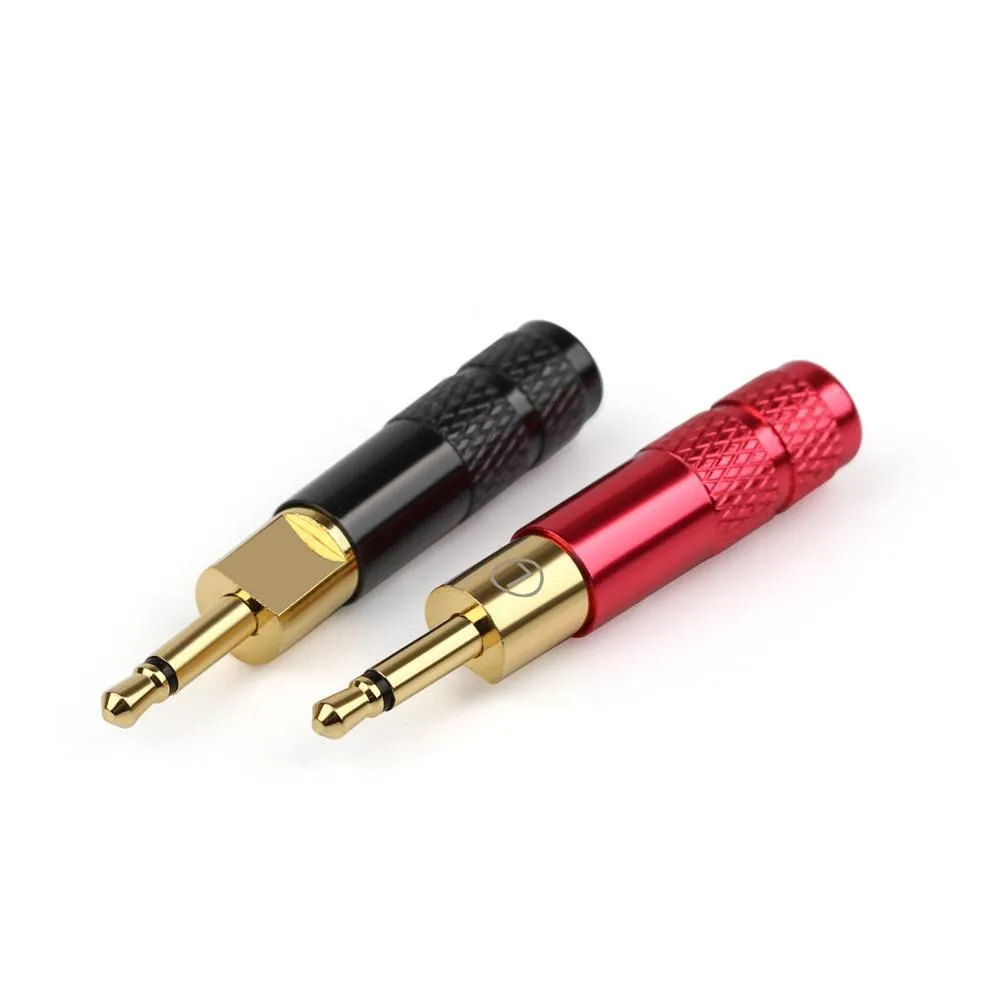 2 5mm Adapter Mini Jack 2 5mm Headphone Jack For HD700 he400i he1000 Earphone Audio Connector Mono Copper Gold Plated