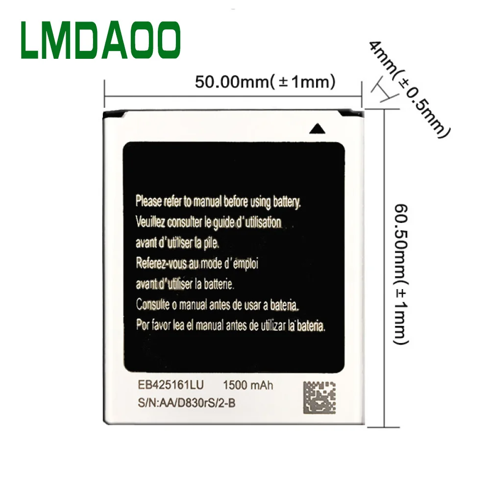 EB425161LU золото Батарея для Galaxy S3 SIII MINI I699 S7562 S9920 I8190 I8160 S7560 J1 мини J1Mini J105H J106H
