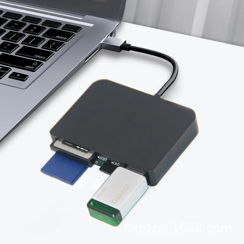 

Multifunction USB3.0 HUB Card Reader USB3.0 to XQD USB SD TF Card reader for computer
